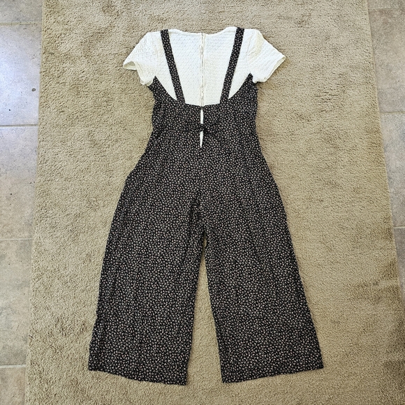 Late 80's Early 90's vintage Grunge Calico Cottagecore Sexy Overall Jumpsuit - Picture 5 of 6
